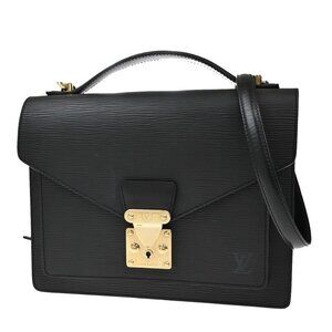LOUIS VUITTON Monceau 2Way Shoulder Hand Bag Epi Leather Black
